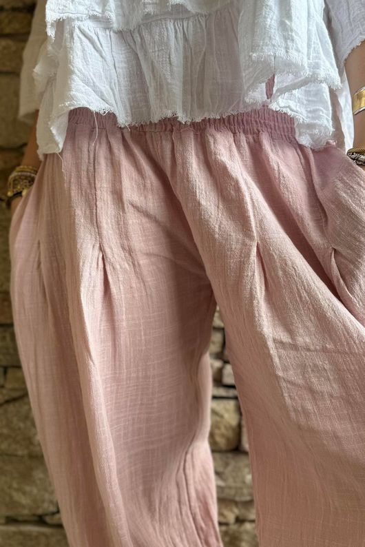 Sundaze Cheesecloth Bloomer Pant Rose
