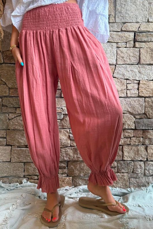 Sundaze Cheesecloth Bloomer Pant Soft Terracotta