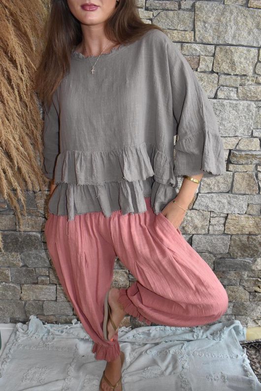 Sundaze Cheesecloth Bloomer Pant Soft Terracotta