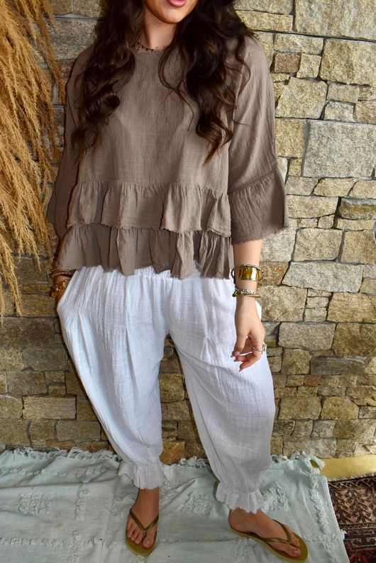 Sundaze Cheesecloth Bloomer Pant White