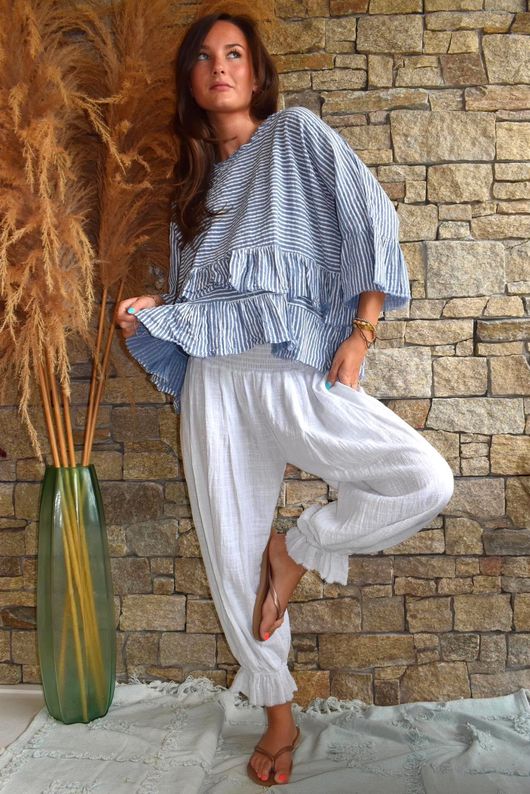 Sundaze Cheesecloth Bloomer Pant White