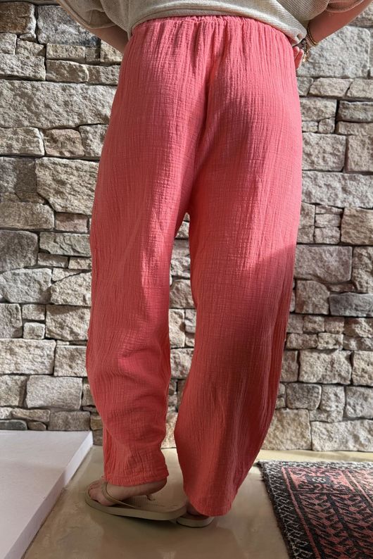 Suri Cushion Cotton Barrel Pant Watermelon
