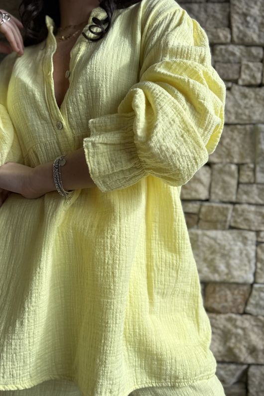 Suri Cushion Cotton Top Lemon