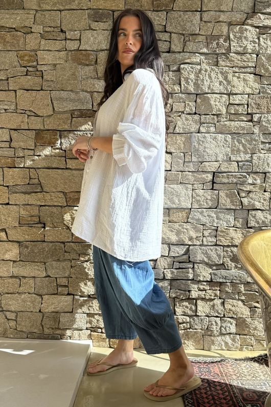 Suri Cushion Cotton Top White