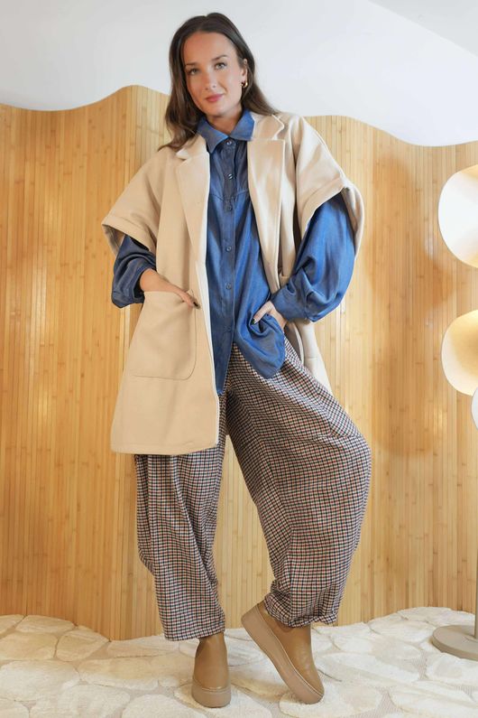  Tenby Claudia Cap Sleeve Coat Stone /9