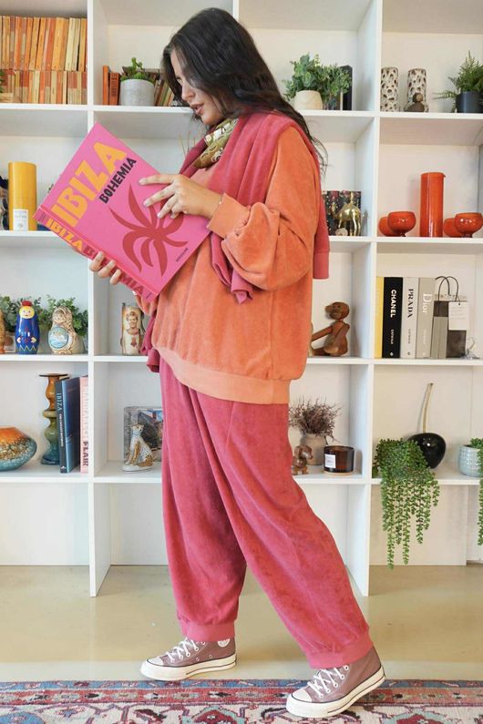 Terry B Classic Relaxed Pant Strawberry Crush