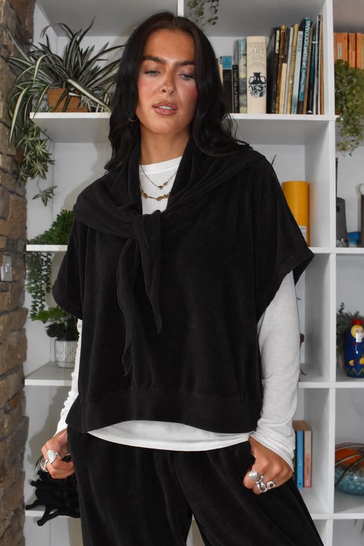 Terry B Hi Lo Tank Black