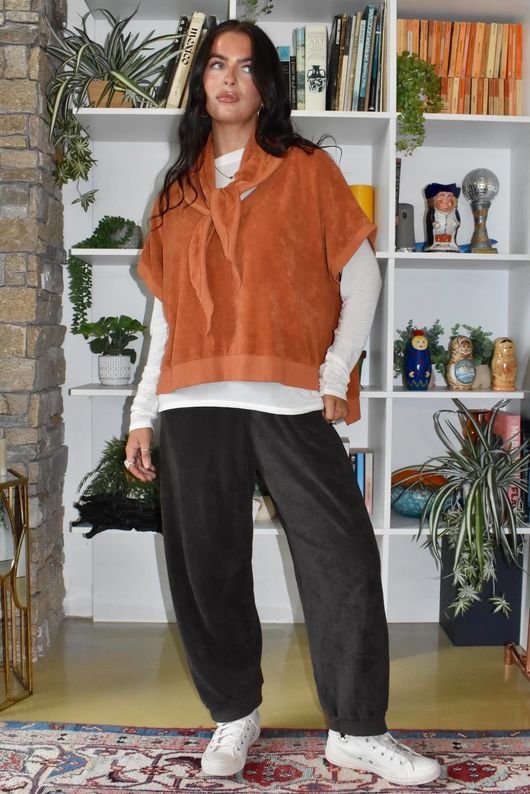 Terry B Hi Lo Tank Russet