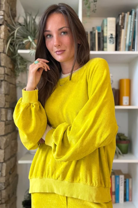 Terry B Lantern Sleeve Sweatshirt Bamboo