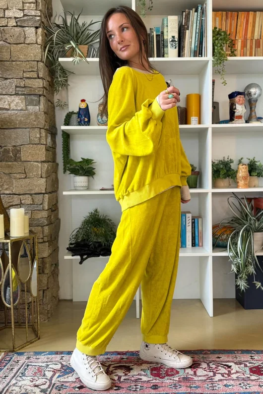 Terry B Lantern Sleeve Sweatshirt Bamboo