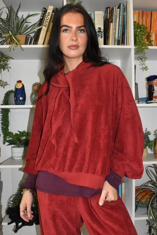 Terry B Neckerchief Burgundy