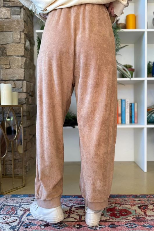 Terry B Relaxed Tapered Jogger Caramel