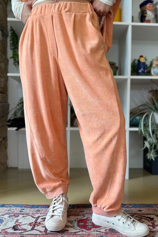Terry B Relaxed Tapered Jogger Just Peachy