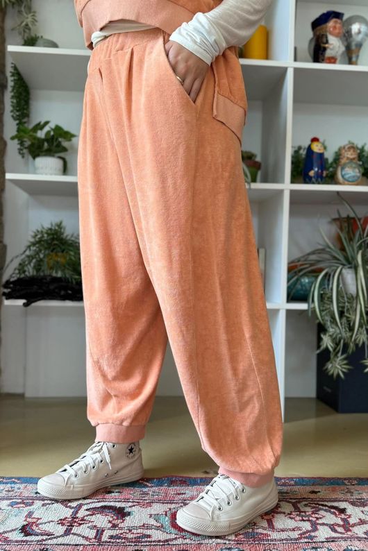 Terry B Relaxed Tapered Jogger Just Peachy