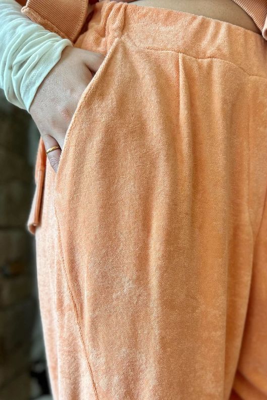 Terry B Relaxed Tapered Jogger Just Peachy