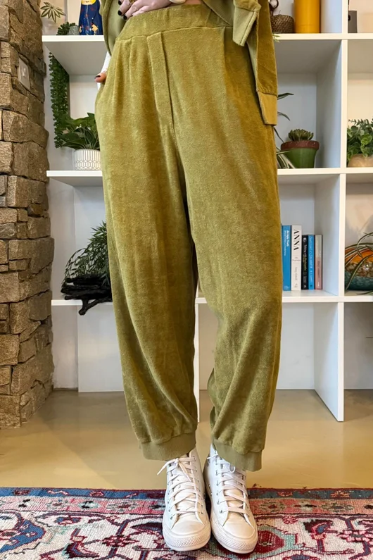Terry B Relaxed Tapered Jogger Mucky Olive