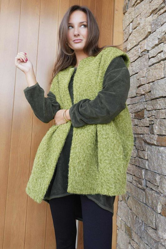 Terry B Scoop Dip Back Top Deep Moss /8 =