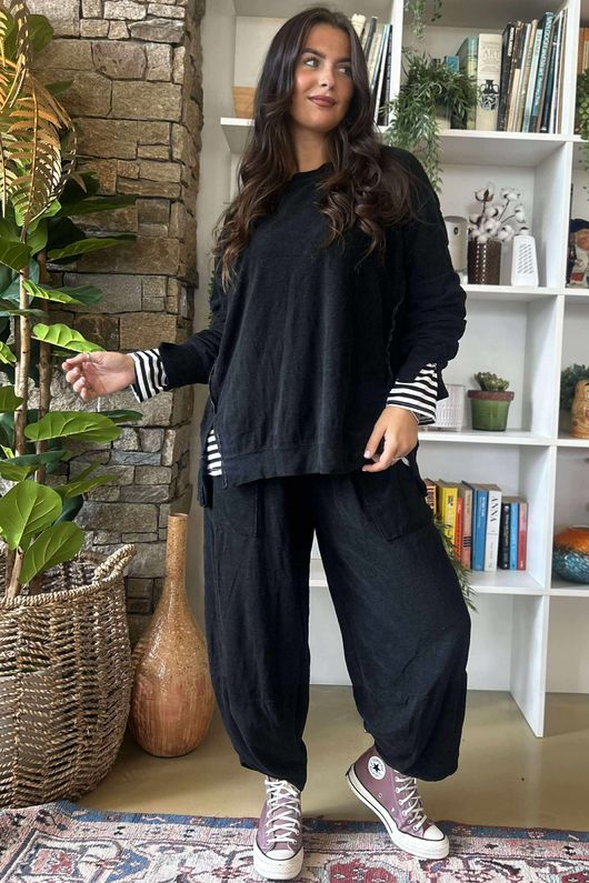 Terry Lite Chill Sweatshirt Black