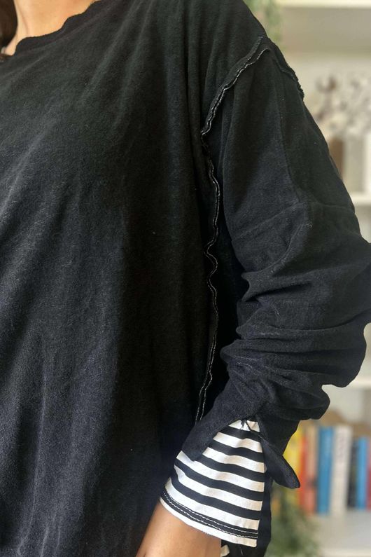 Terry Lite Chill Sweatshirt Black