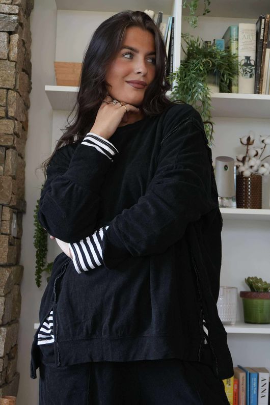 Terry Lite Chill Sweatshirt Black /19 =