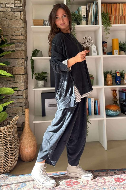 Terry Lite Chill Sweatshirt Charcoal
