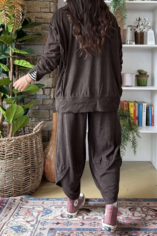 Terry Lite Chill Sweatshirt Chocolate