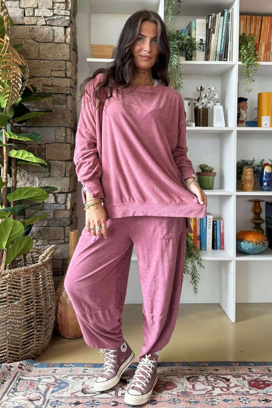 Terry Lite Chill Sweatshirt Indian Pink