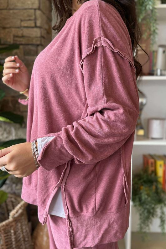 Terry Lite Chill Sweatshirt Indian Pink
