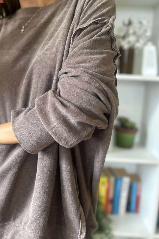 Terry Lite Chill Sweatshirt Mocha