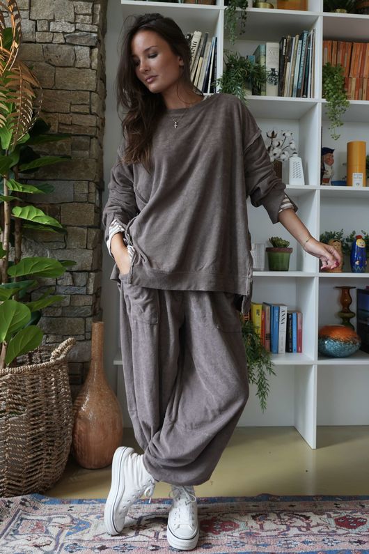 Terry Lite Chill Sweatshirt Mocha