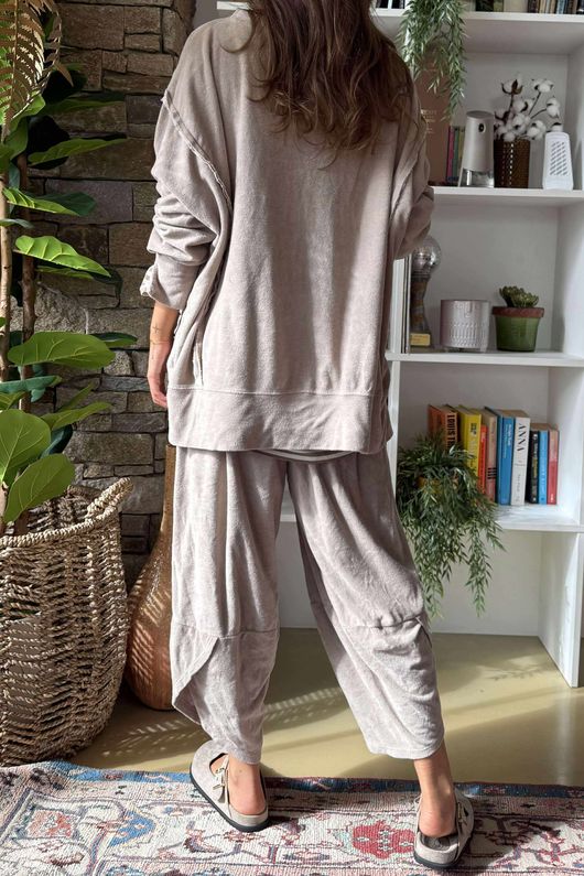 Terry Lite Chill Sweatshirt Stone