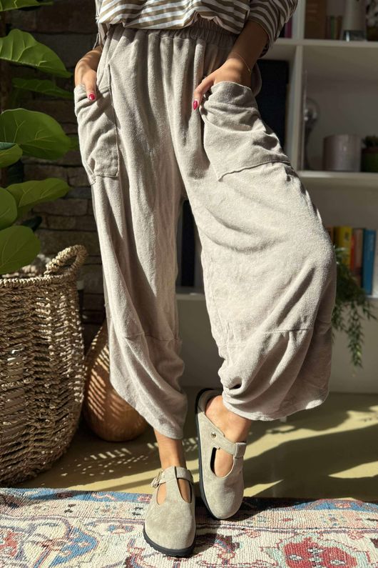 Terry Lite Shelby Pant Stone