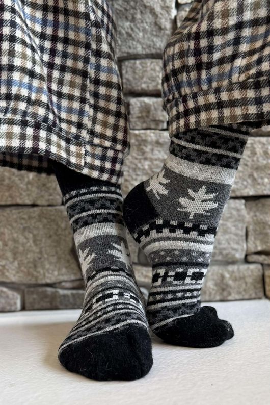 Terry & Wool Luxury Alpine Socks Black 