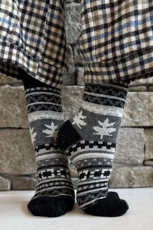 Terry & Wool Luxury Alpine Socks Black 