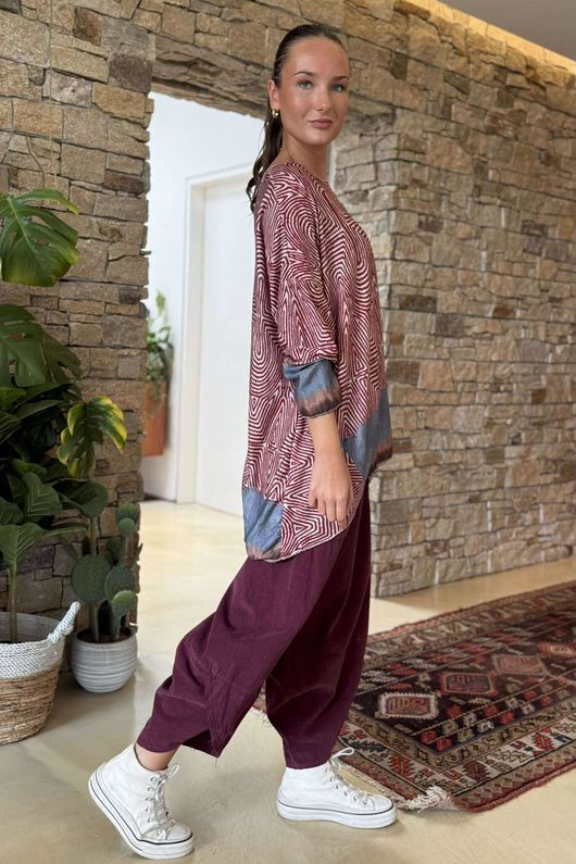 The Classic A Line Fine Knit Retro Bordeaux