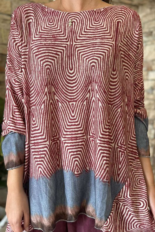 The Classic A Line Fine Knit Retro Bordeaux