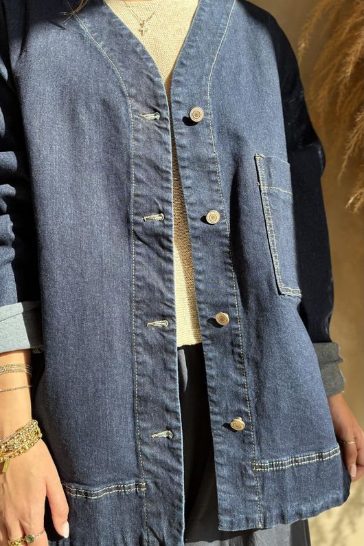 Dutton Denim Shacket Dark 