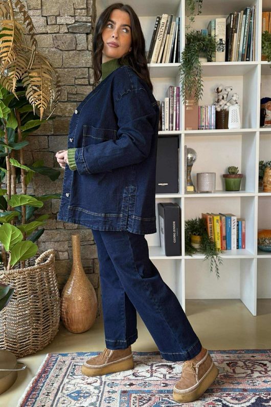 Dutton Denim Shacket Dark  