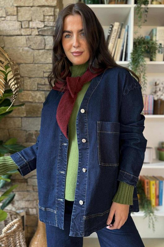 Dutton Denim Shacket Dark  