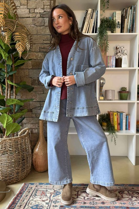 Dutton Denim Shacket Light