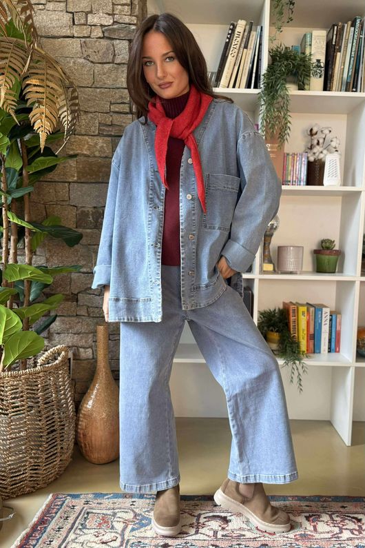 Dutton Denim Shacket Light