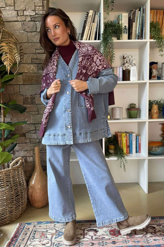 Dutton Denim Shacket Light