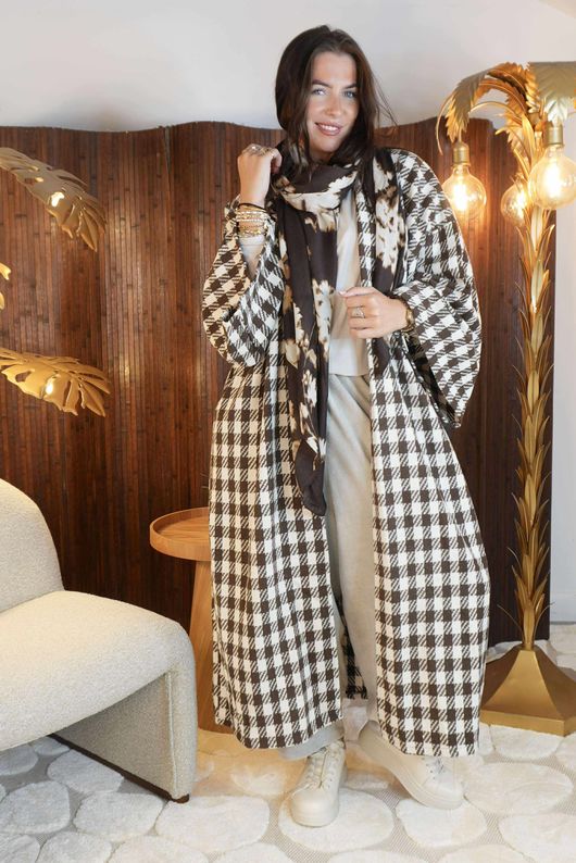 The Holland Longline Duster Jacket Chocolate