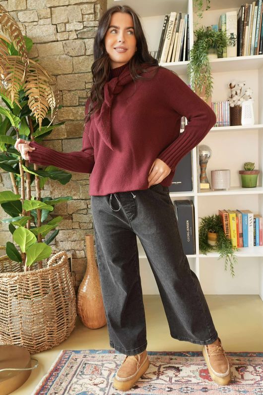 The Madison Kick Flare Jean Black 