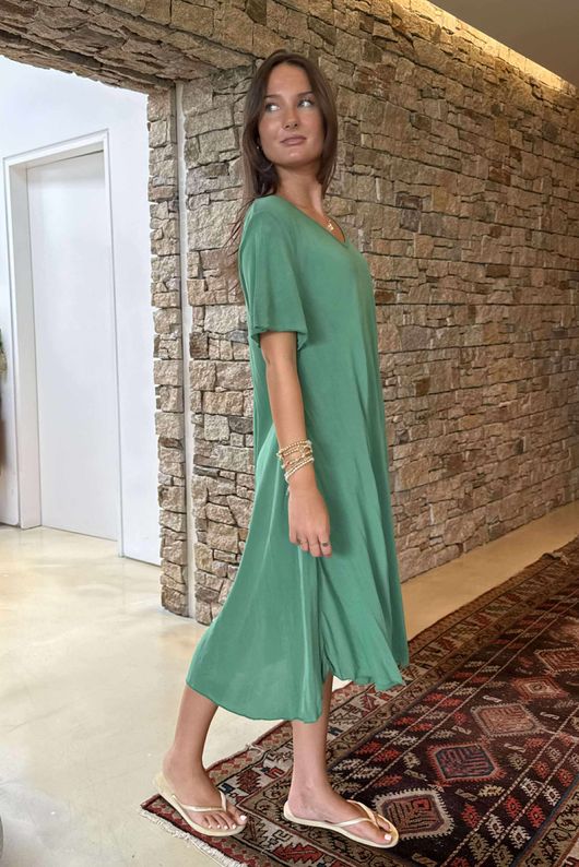 The Riviera Swing Dress Emerald 
