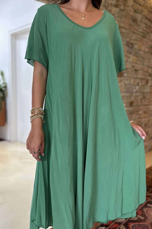 The Riviera Swing Dress Emerald 