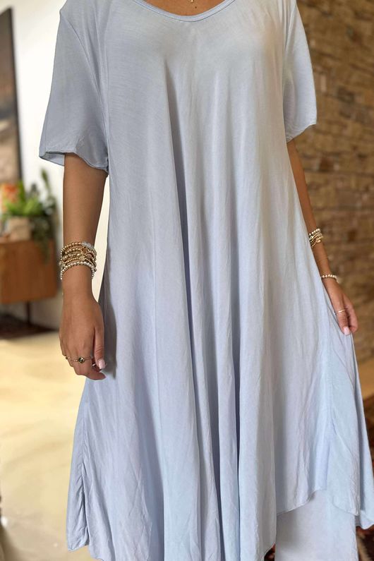The Riviera Swing Dress Powder