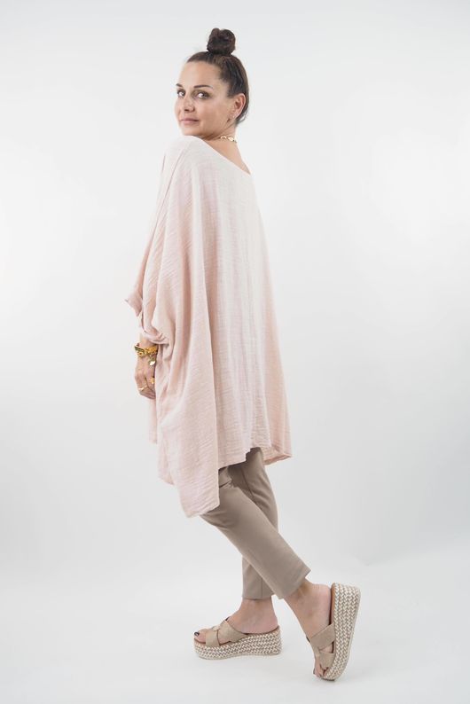 The Sicily Oversized Pocket Panel Top Blush 