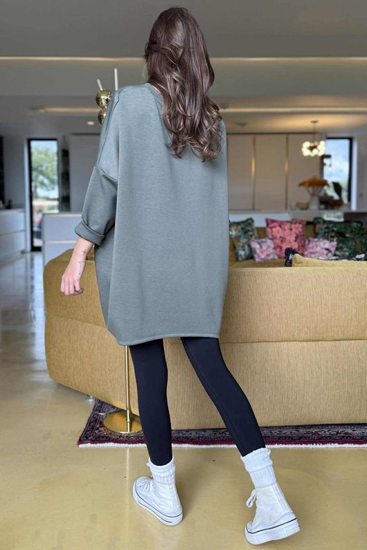The Soft Tech Jersey Zippy Sweatshirt Khaki