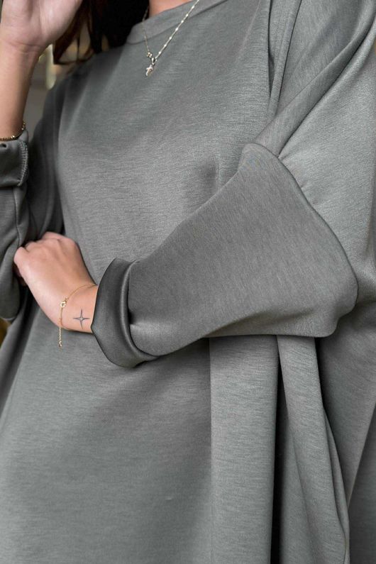 The Soft Tech Jersey Zippy Sweatshirt Khaki